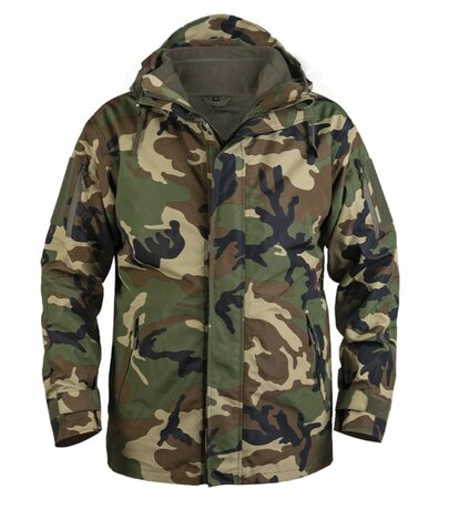 Bunda Mil-Tec s fleecovou vložkou GEN II woodland
