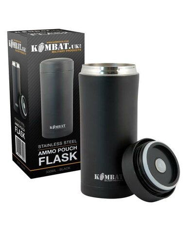 Nerezová láhev na vodu Ammo Flask Kombat UK černá