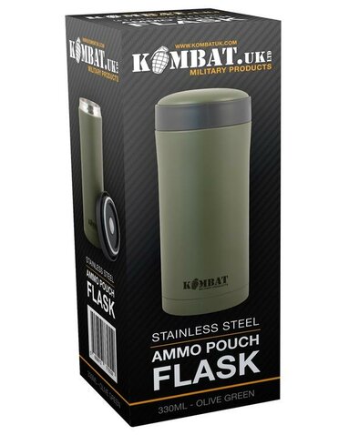 Nerezová fľaša na vodu Ammo Flask Kombat UK olive
