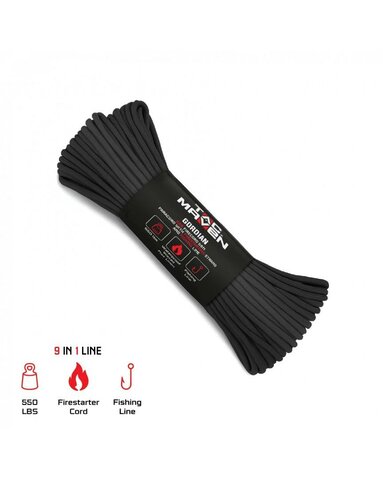 Paracord Gordian 550 Pentagon 4mm/15m černý