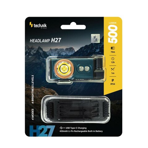Čelovka Technik dobíjecí H27 (500lm)