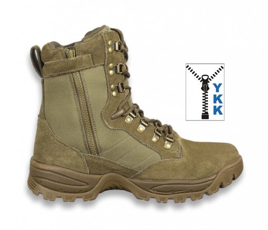 Kanady Spark YKK zip kůže + nylon 1000D coyote