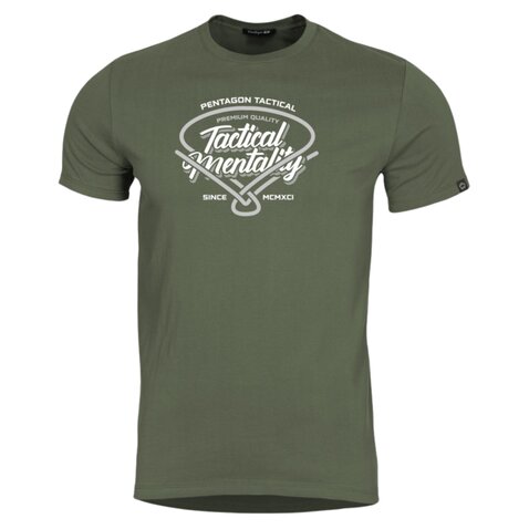 Tričko Pentagon Ageron Tactical Mentality olive