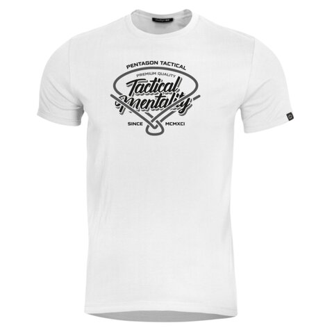 Tričko Pentagon Ageron Tactical Mentality bílé