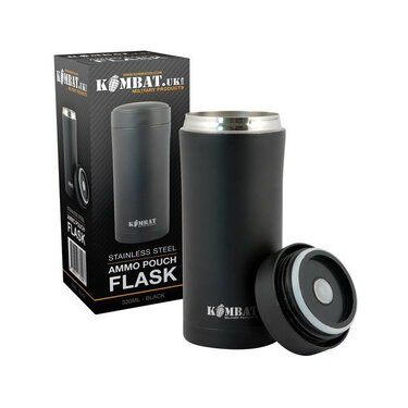 Nerezová láhev na vodu Ammo Flask Kombat UK černá