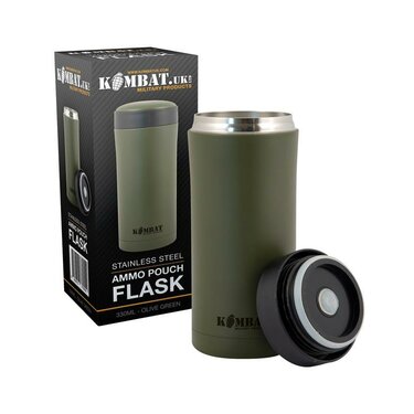 Nerezová láhev na vodu Ammo Flask Kombat UK olive