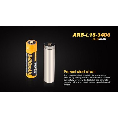 Nabíjacia batéria Fenix 18650 3400mAh (Li-Ion)