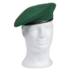 Baret zelený 100% vlna